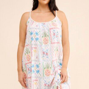 Sleeveless Patchwork Maxi Dress Size 10 Boho Colorblock Mixed Print